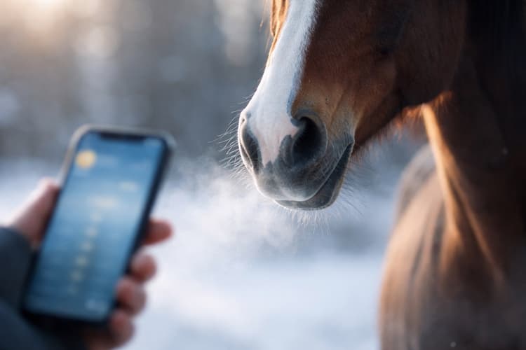 Winterhusten beim Pferd: Warum „hohe Luftfeuchtigkeit“ oft nichts beruhigt – und weshalb der Taupunkt der wichtigere Hinweis sein kann